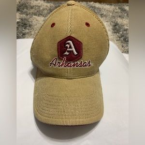 Arkansas Razorbacks Tan Corduroy Strap Back Cap